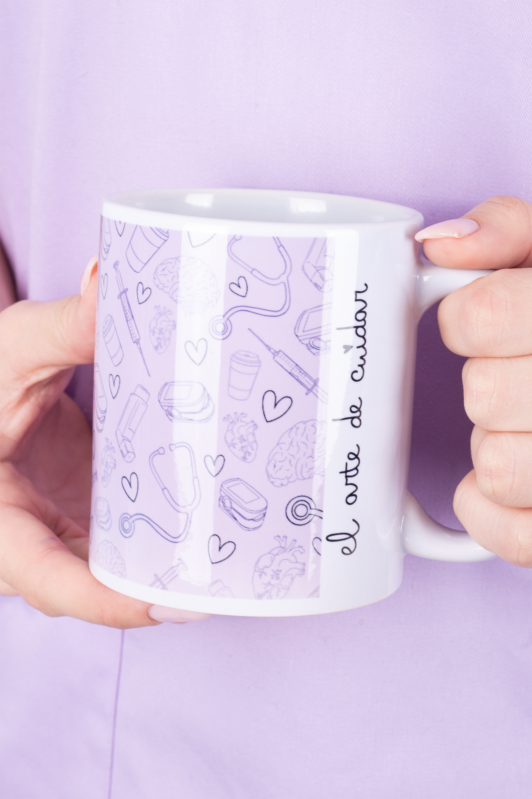 Enfermania Regalos Tasse céramique lila 350 ml