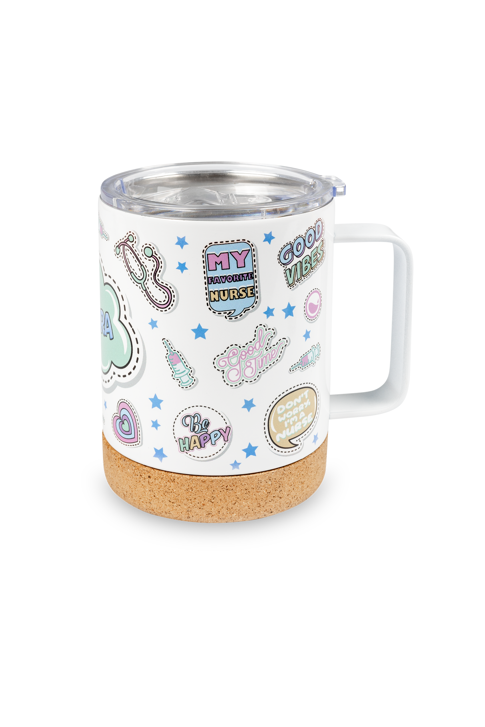 Enfermania Stickers mug thermique inox 330 ml base liège