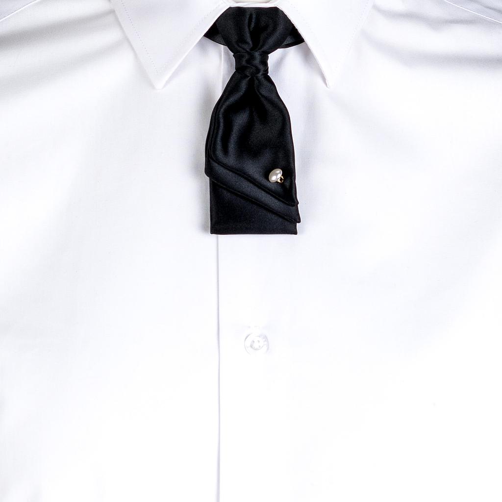 GARY'S Short Tie Satin noeud papillon noir satin