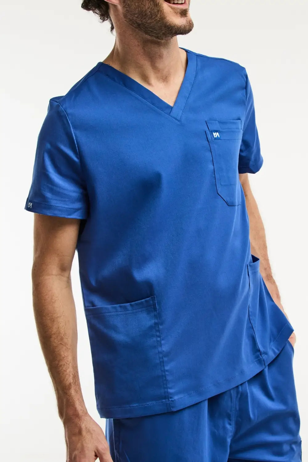 Aelin LUCA tunique médicale homme bleu roi stretch