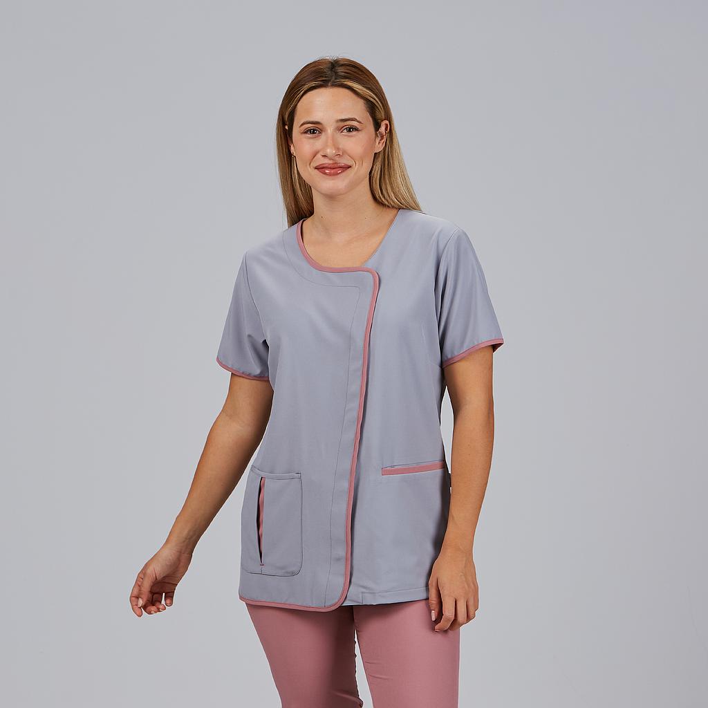 Gary's Blouses blouse médicale gris perle manches courtes