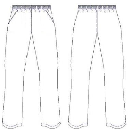 GARY'S Pants 711101 pantalon médical blanc élastique