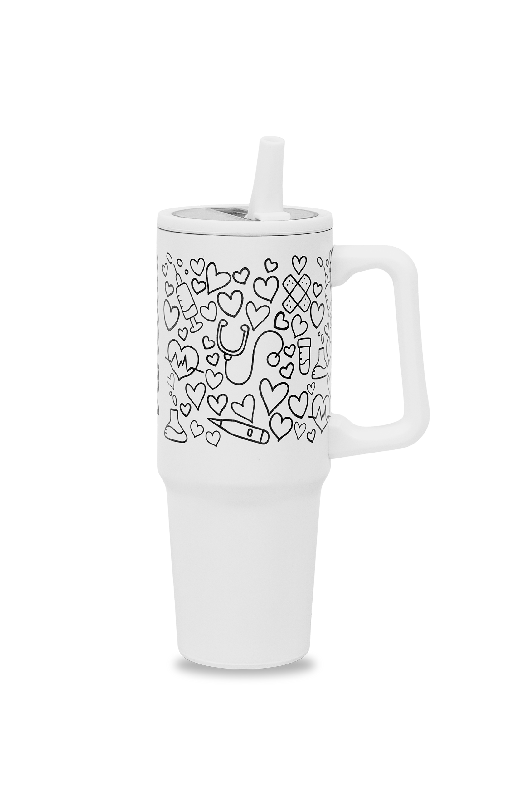 Enfermania gourde isotherme blanche Sweet Cake 870 ml gravée