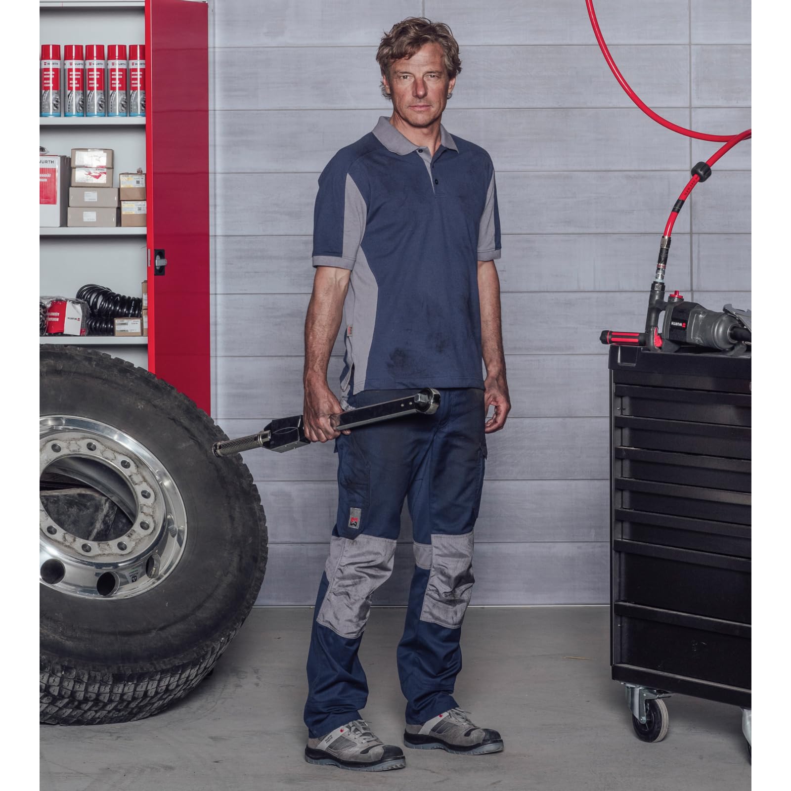 Würth MODYF Cetus polo marine/gris XL respirant