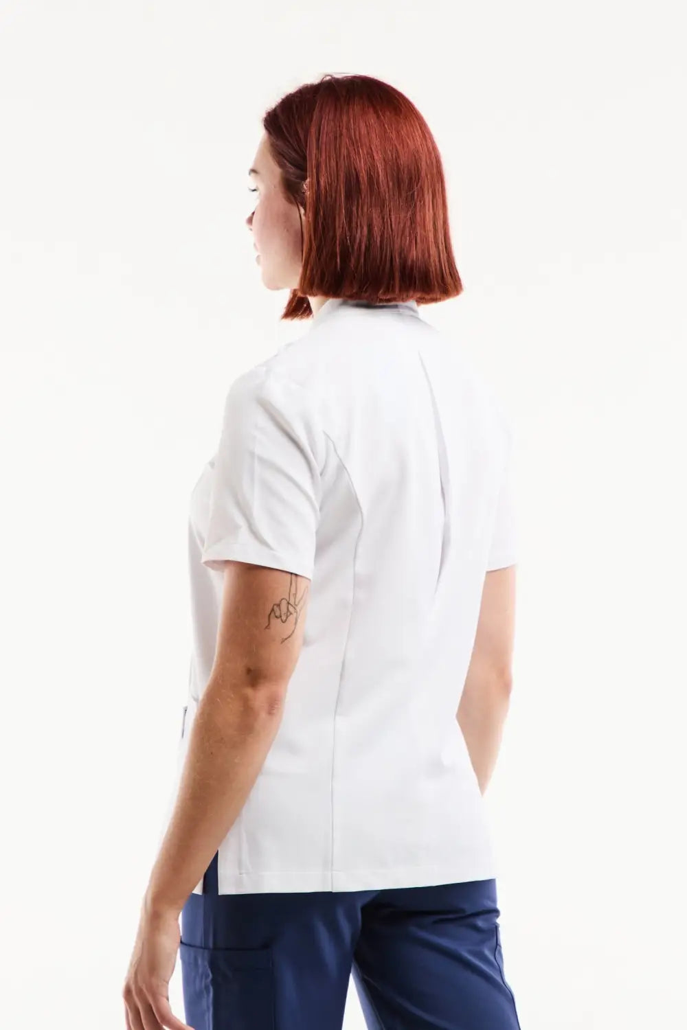 Aelin Aurelia Blouse Médicale Femme Blanche Stretch