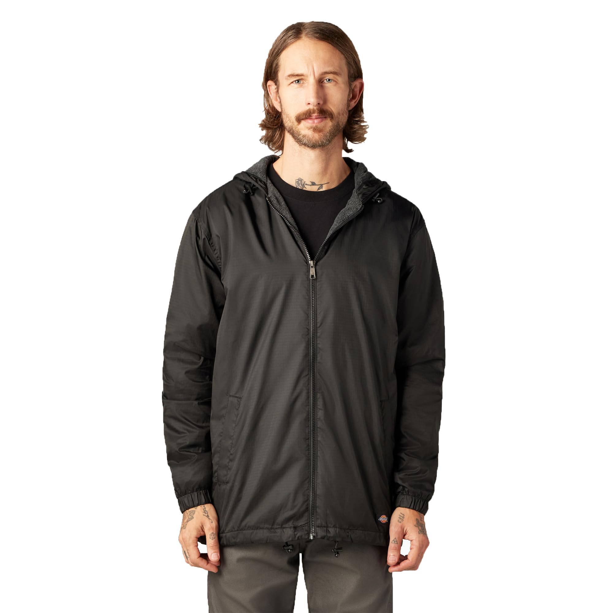 Dickies Polaires Veste Nylon Capuche Homme Noir