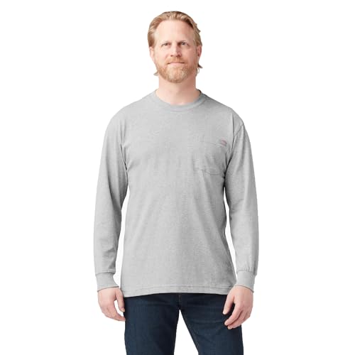 Dickies T-shirt manches longues gris chiné XL coton