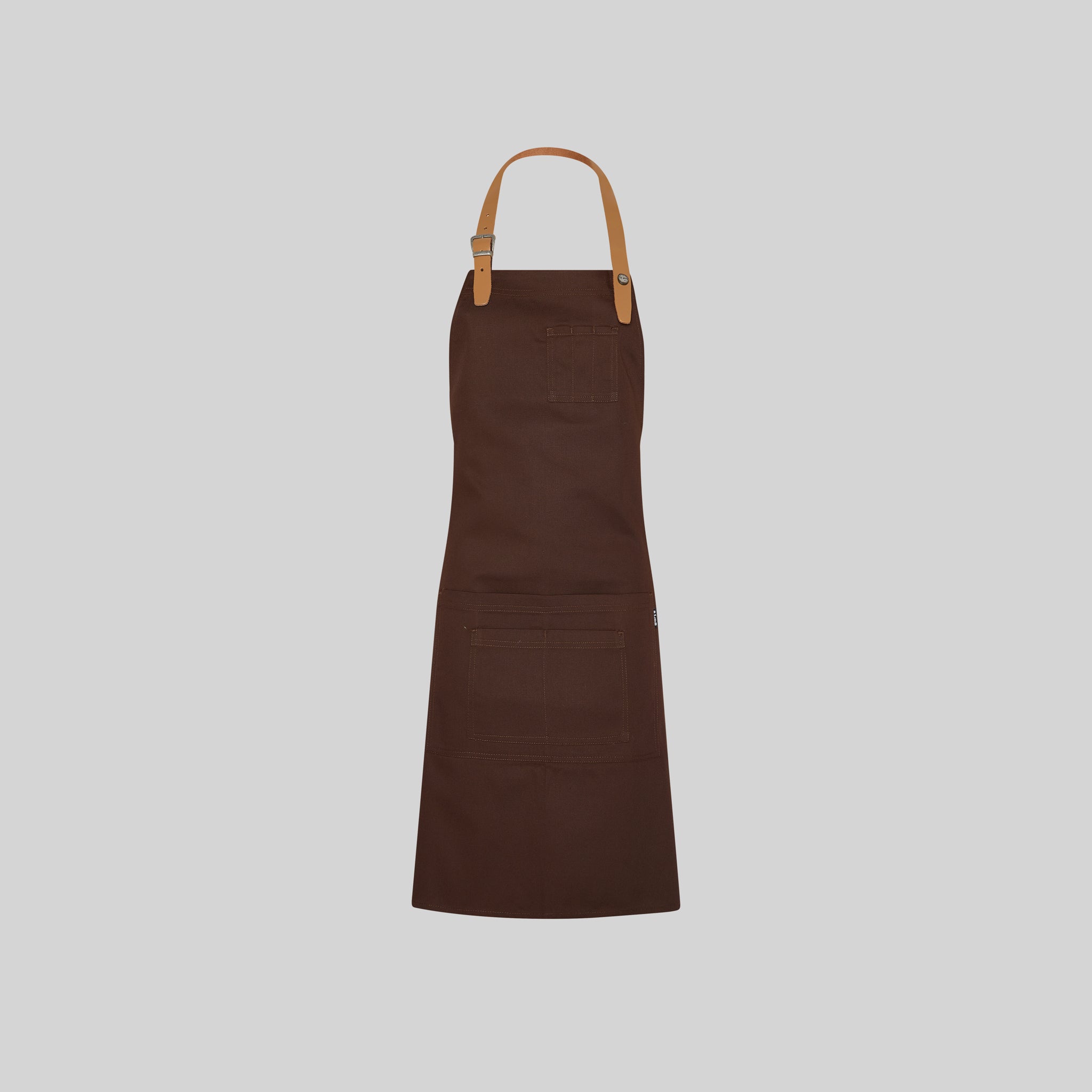GARY'S Tablier à bavette 72x80 noir sangle cuir