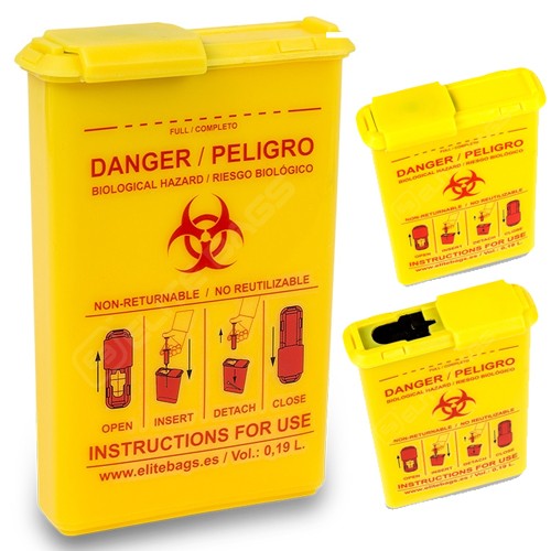 Enfermania Conbio's collecteur aiguilles poche jaune