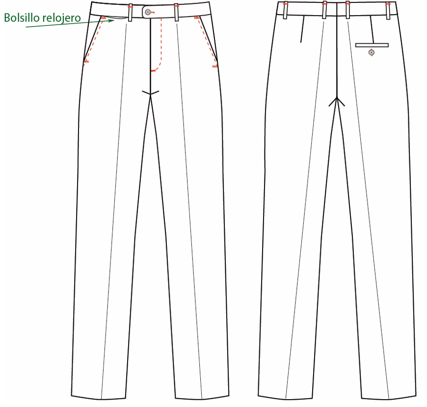 Gary's Pants pantalon tailleur marine sans pinces 46
