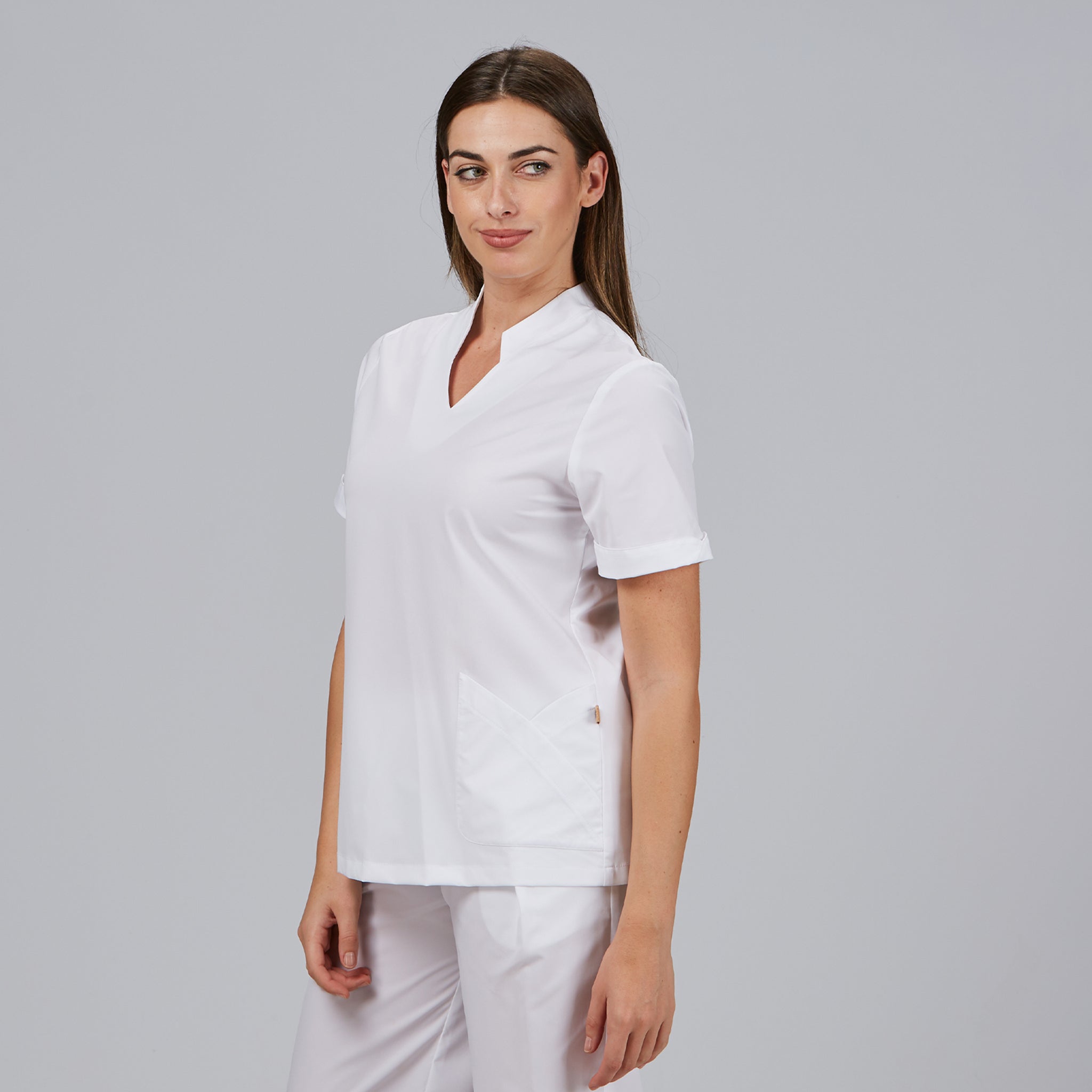 Gary's May blouse médicale noire manches courtes poche