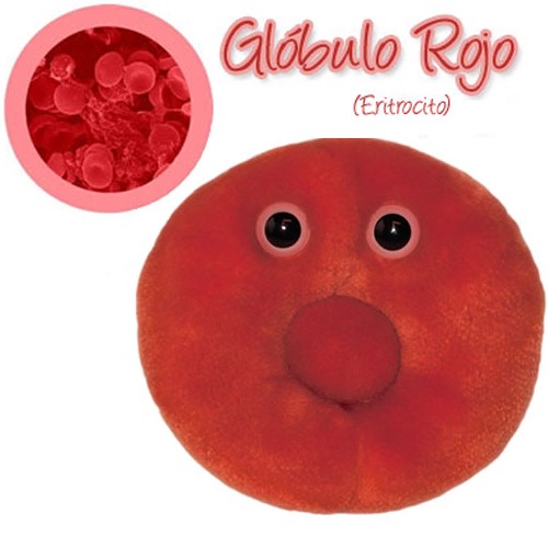 Enfermania Regalos GiantMicrobes peluche hématie globule rouge