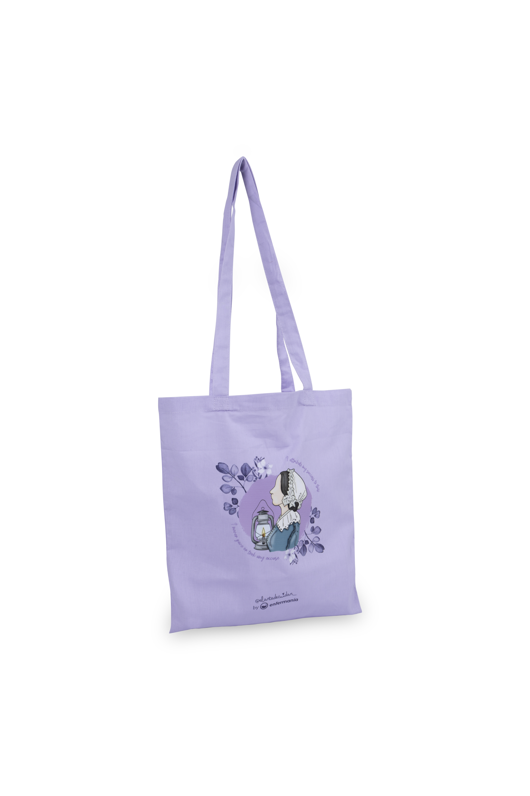 Enfermania Florence Nightingale tote bag lavande coton