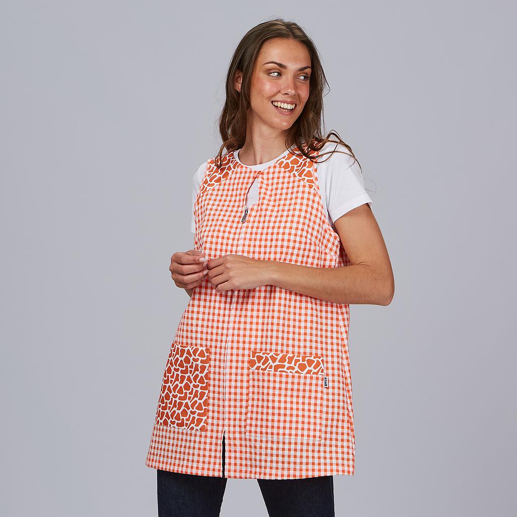 Gary's Kenia blouse travail femme vichy orange XS