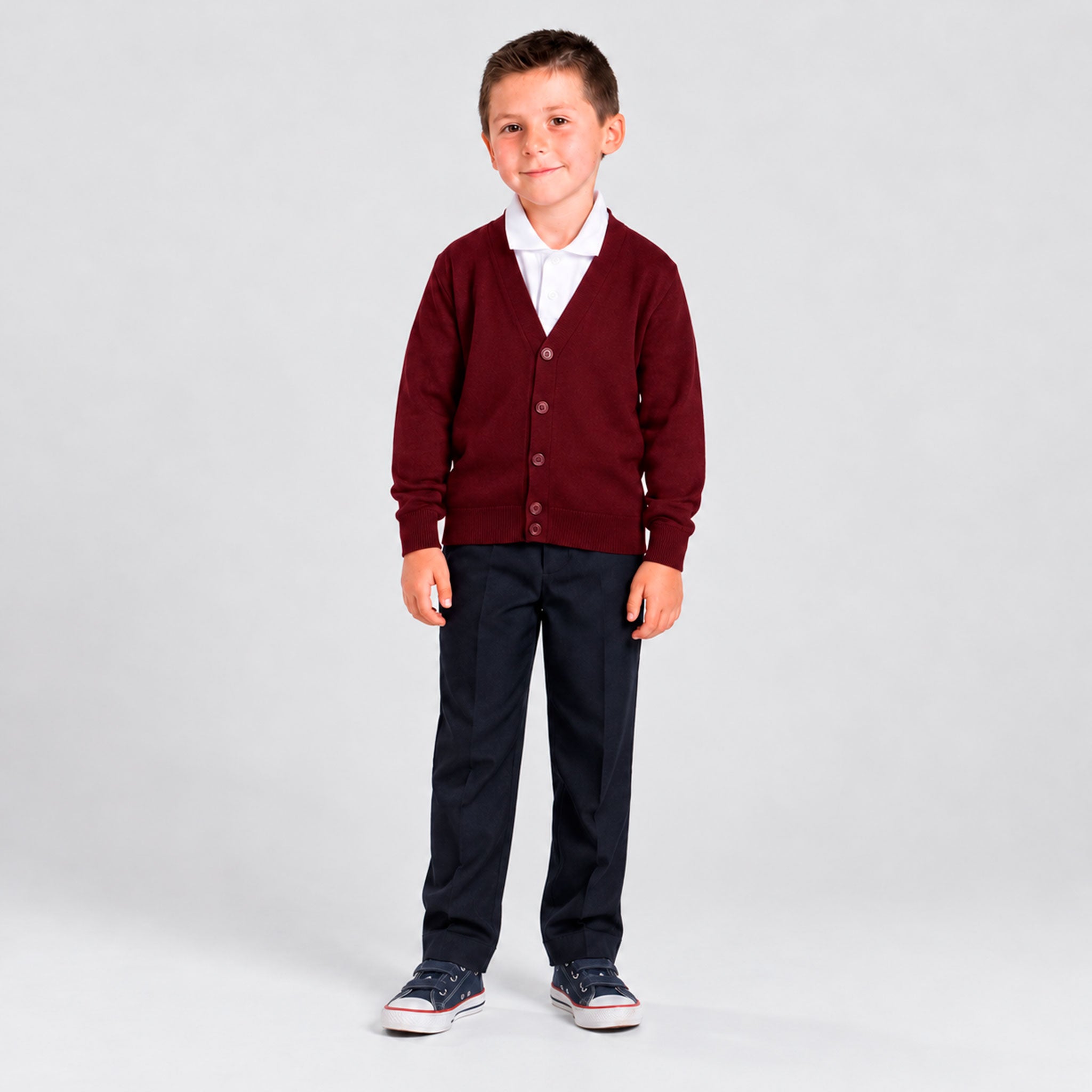 GARY'S gilet enfant boutons marine acrylique