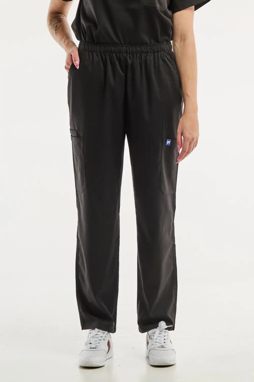 Aelin EMMA pantalon médical femme noir stretch