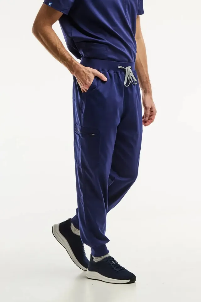 Aelin Luca jogger pantalon médical bleu marine stretch