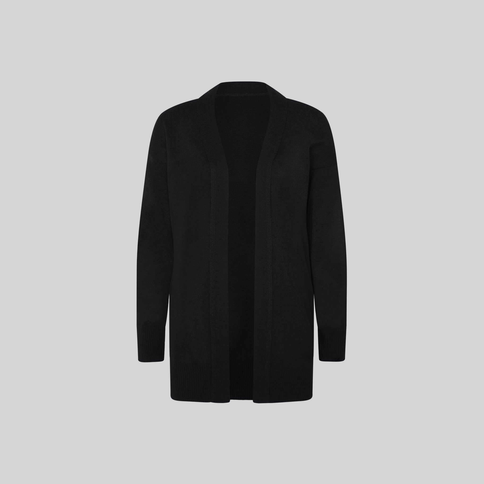 Gary's Knit cardigan femme sans boutons gilet noir