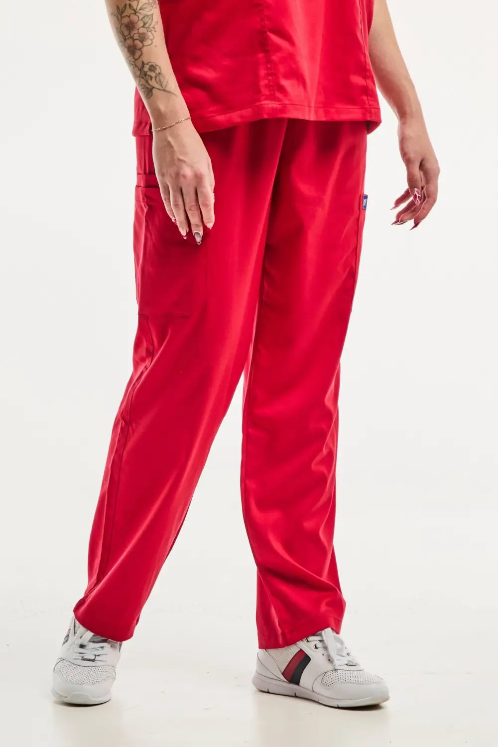 Aelin EMMA Tenue médicale femme rouge stretch
