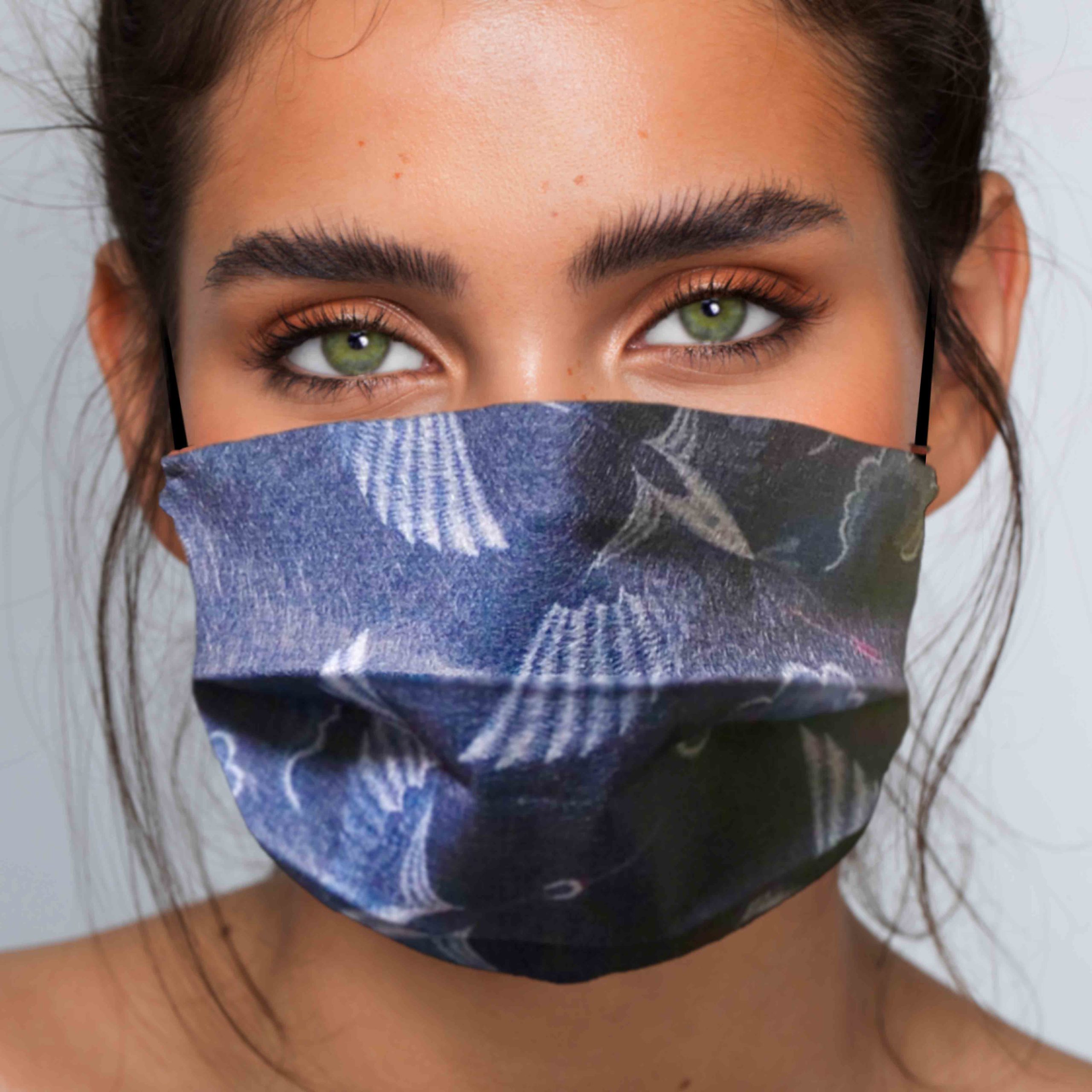 ILKOTT AA83 masque tissu 3 plis imprimé lot de 2