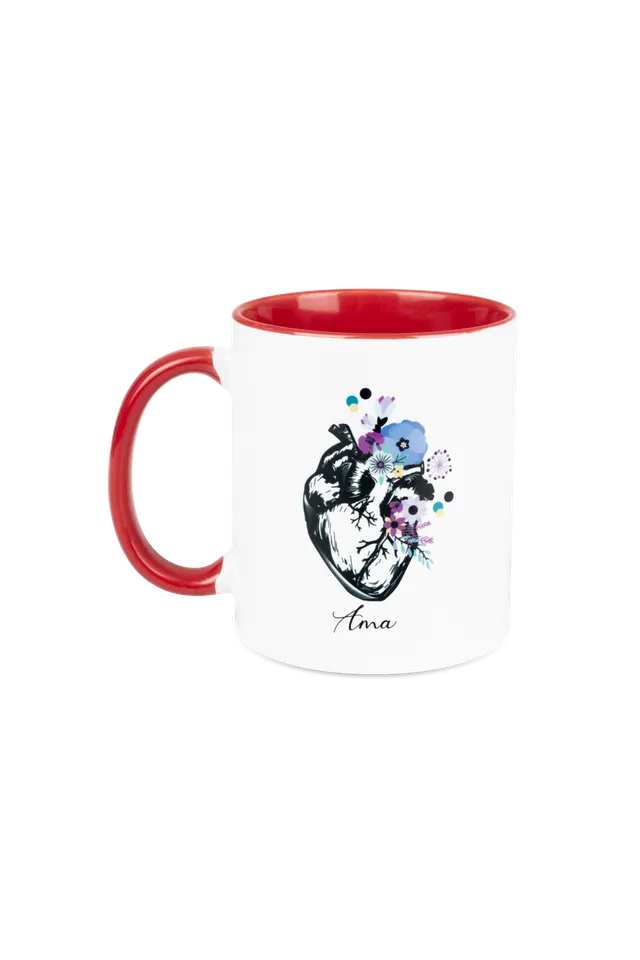 Enfermania Cœur tasse céramique rouge 350 ml