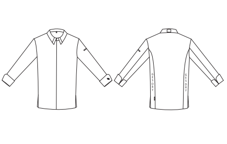 Gary's Ganimedes veste de cuisinier gris Coolmax