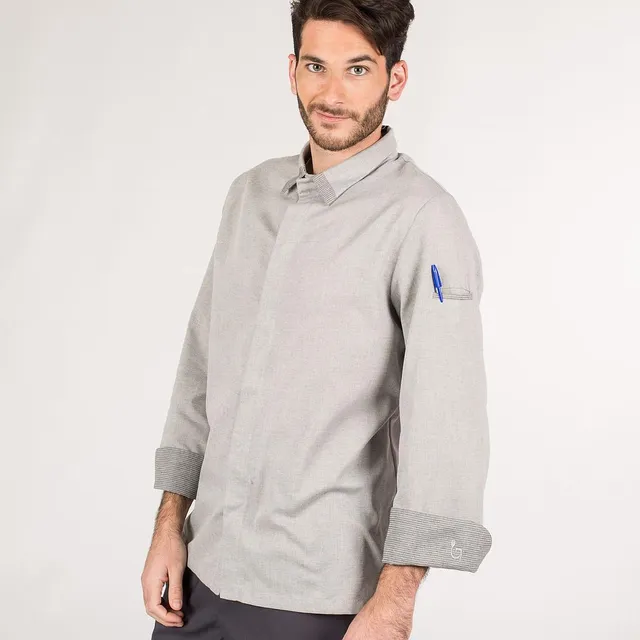 Gary's Ganimedes veste de cuisinier gris Coolmax
