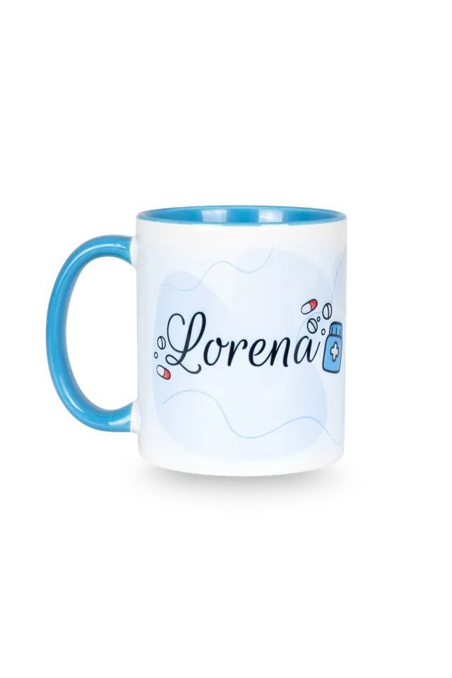 Enfermania taza mug pharmacien bleu 350 ml