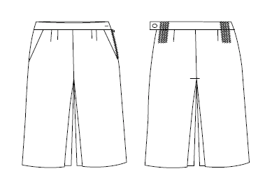 Gary's Skirts jupe culotte travail femme noire poches