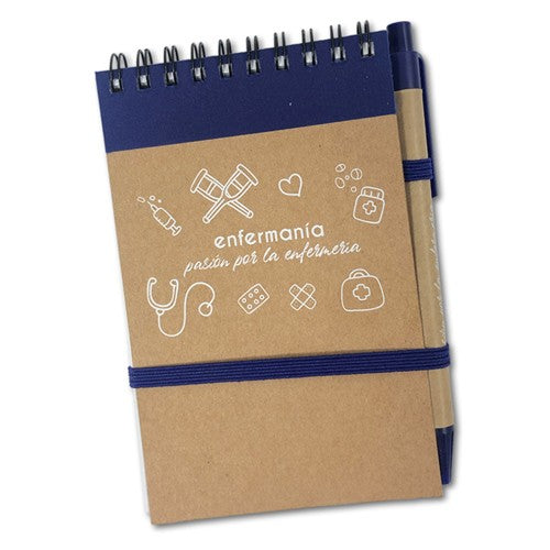 Enfermania bloc notes poche infirmière bleu 70 feuilles recyclées