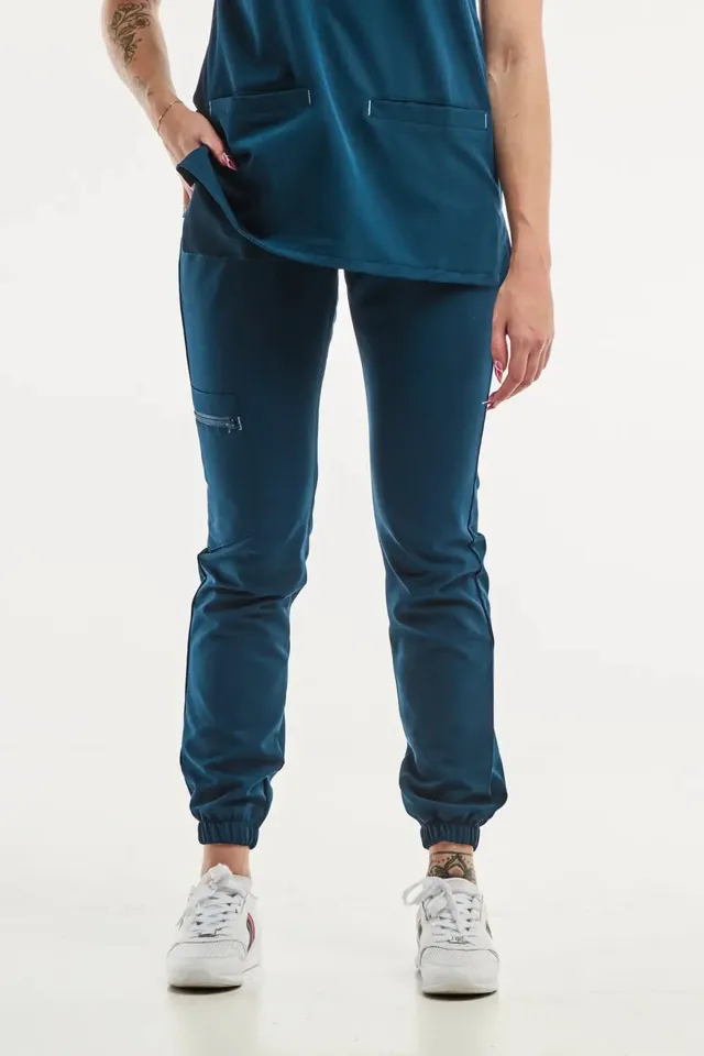 Aelin Slimfit NEW pantalon médical bleu turquoise stretch