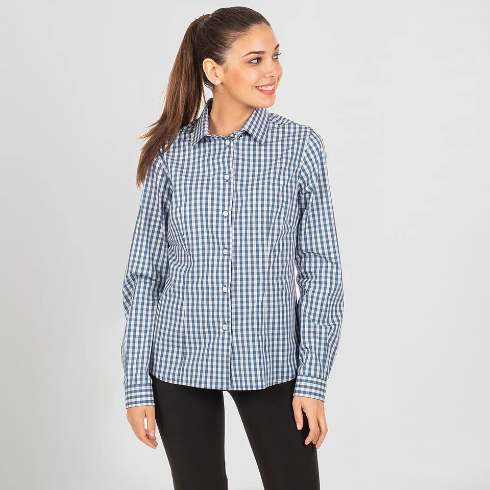 GARY'S Shirts Gilda chemise femme carreaux aubergine
