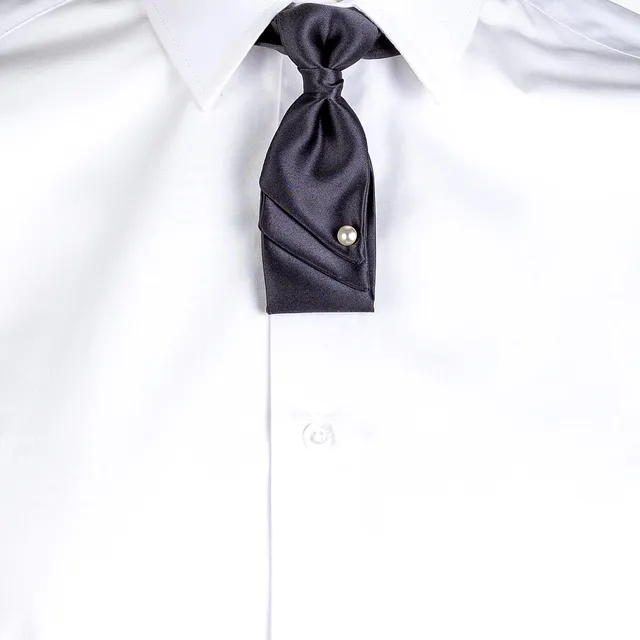GARY'S Short Tie Satin noeud papillon noir satin