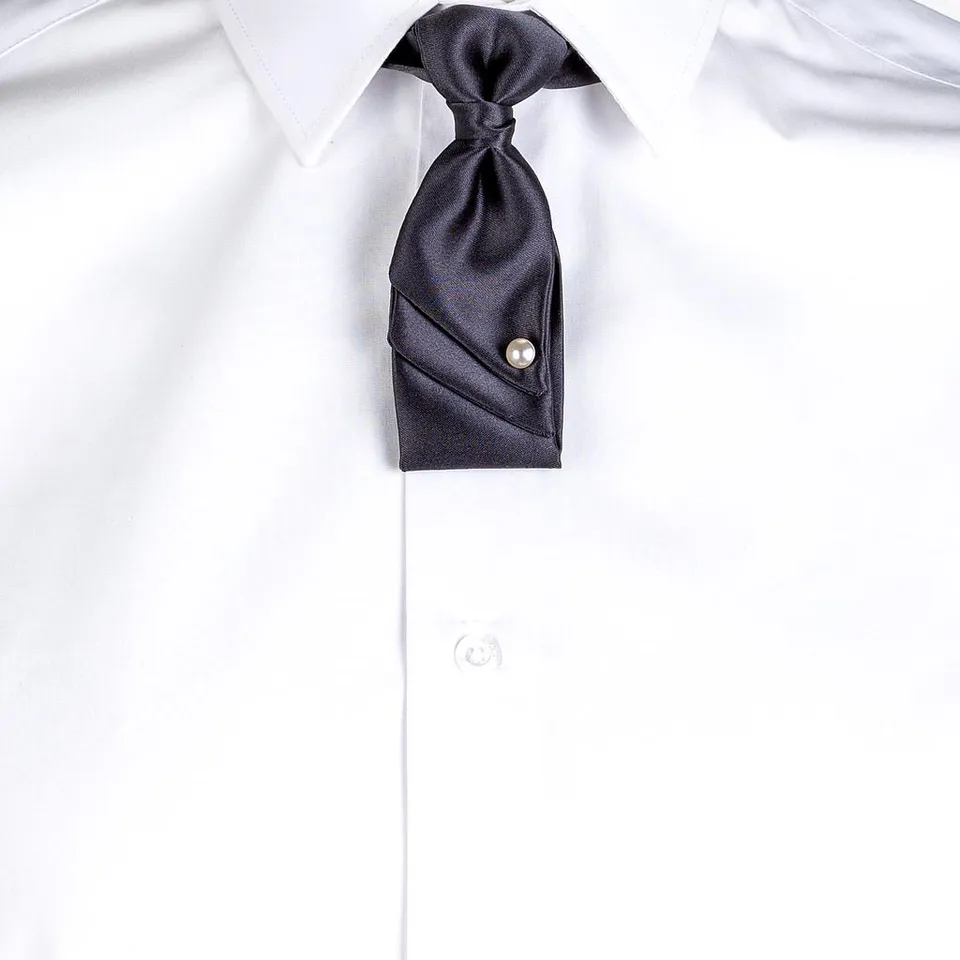 GARY'S Short Tie Satin noeud papillon noir satin