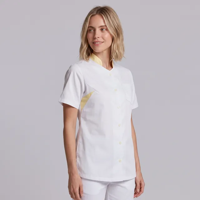 GARY'S Milan blouse de travail femme piqué rose tailles larges