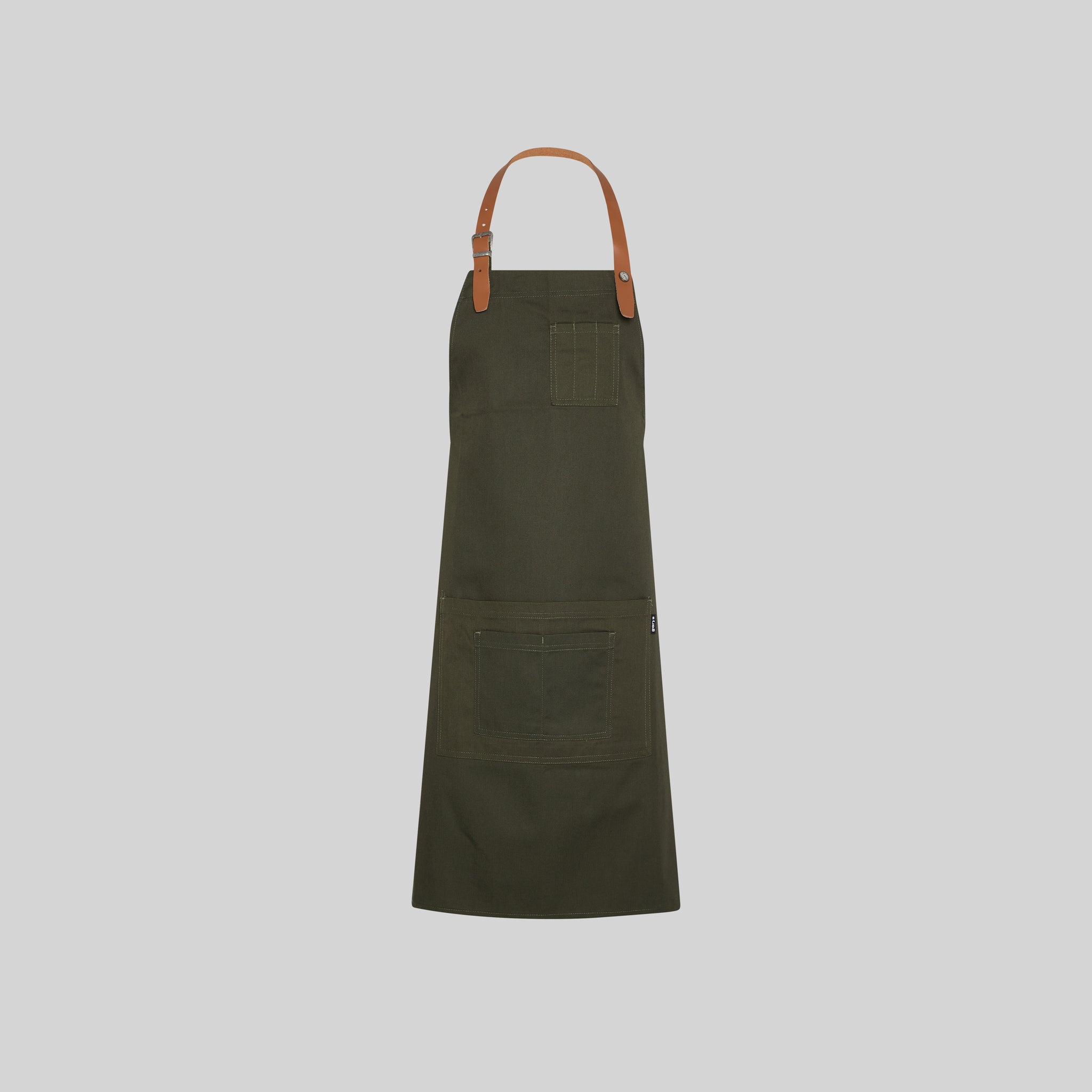 GARY'S Tablier à bavette 72x80 noir sangle cuir