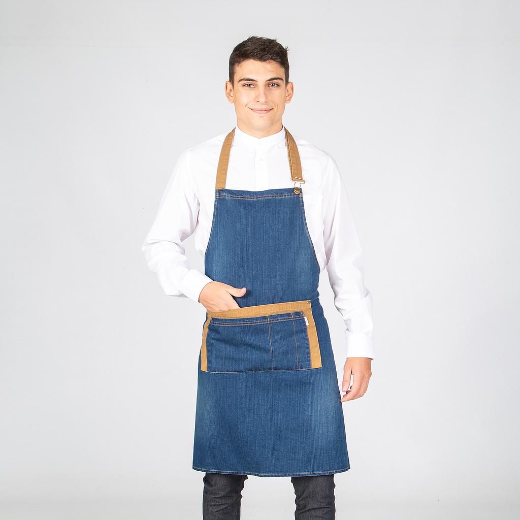 Gary's tablier bavette denim indigo albero 85x80
