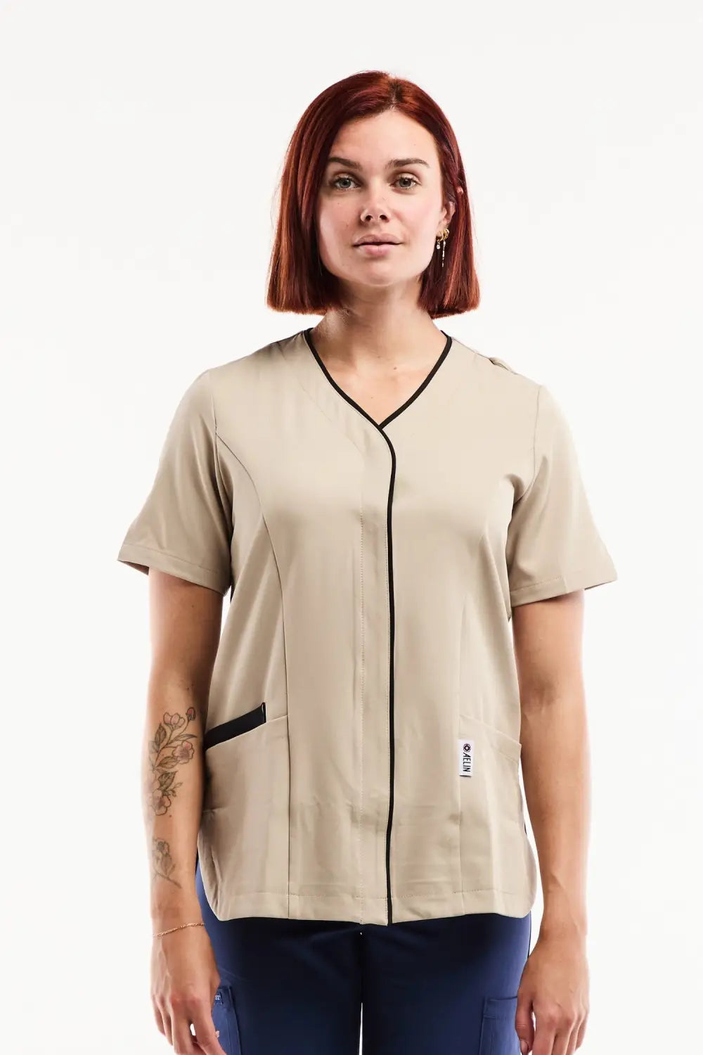 Aelin Serena Blouse Médicale Femme Sable stretch