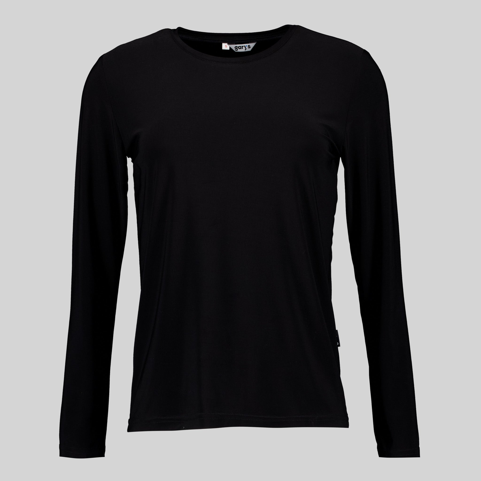 GARY'S Melia t-shirt femme manches longues noir col rond
