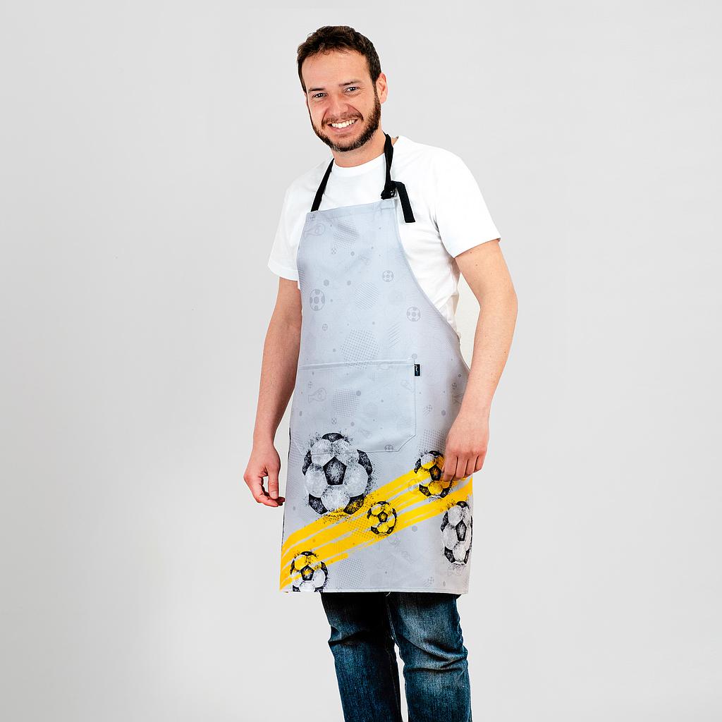 GARY'S Futbol tablier bavette gris 80x69 cm
