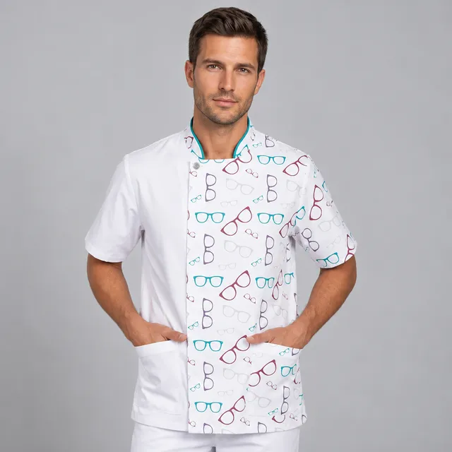 GARY'S Angel veste médicale homme blanche microfibre