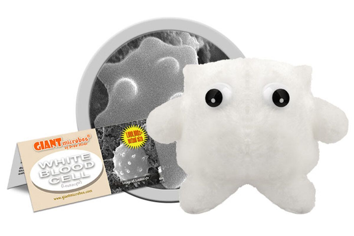 Enfermania Regalos GiantMicrobes peluche leucocyte 15 cm
