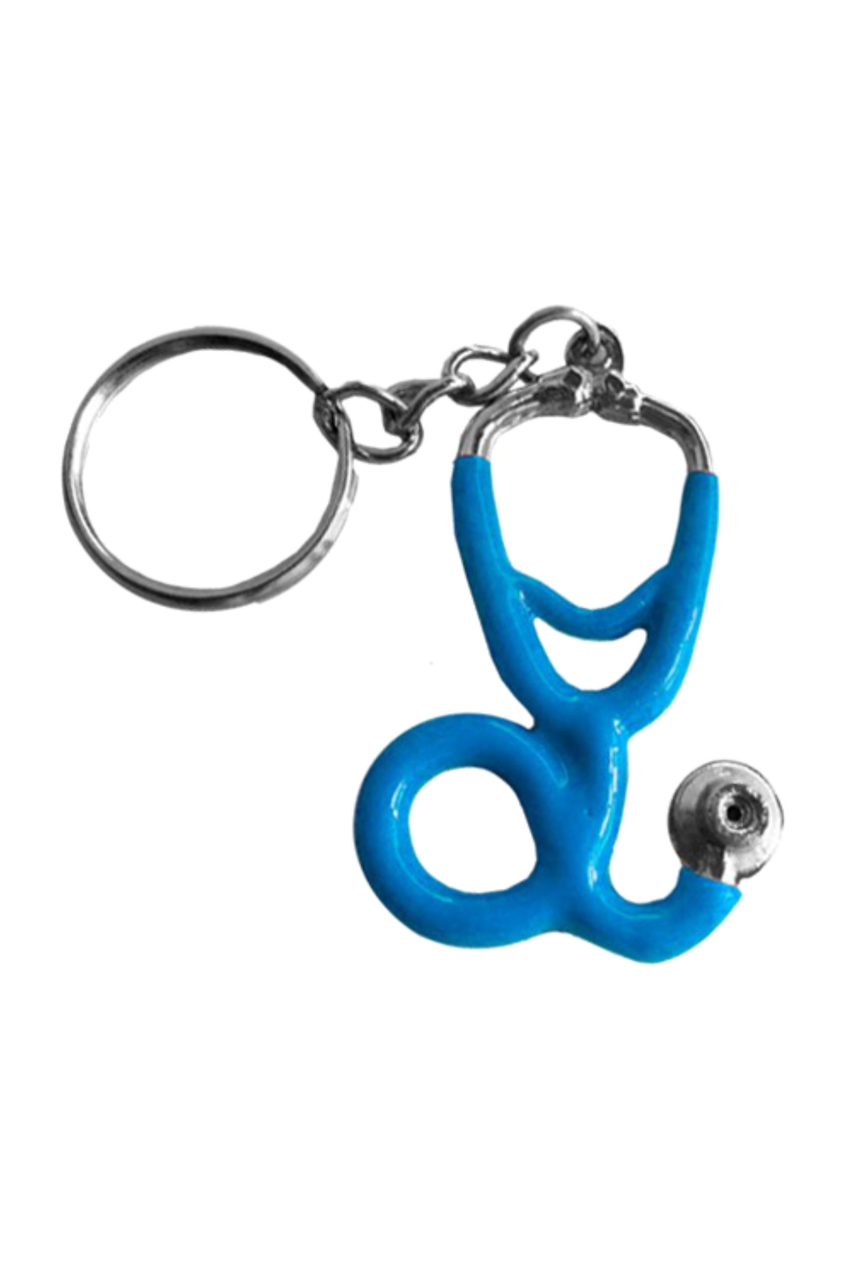 Enfermania Regalos porte-clés stéthoscope métal argent