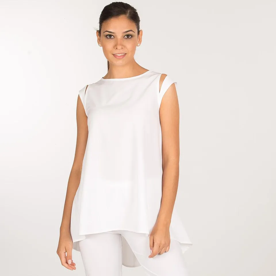 Gary's Ibiza Tunique femme blouse noire manches courtes