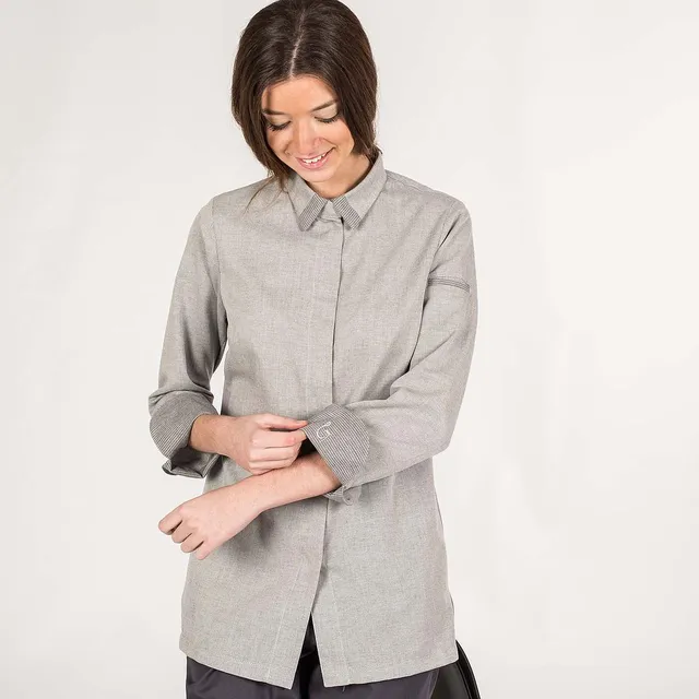Gary's Selene veste de cuisine femme gris espiga