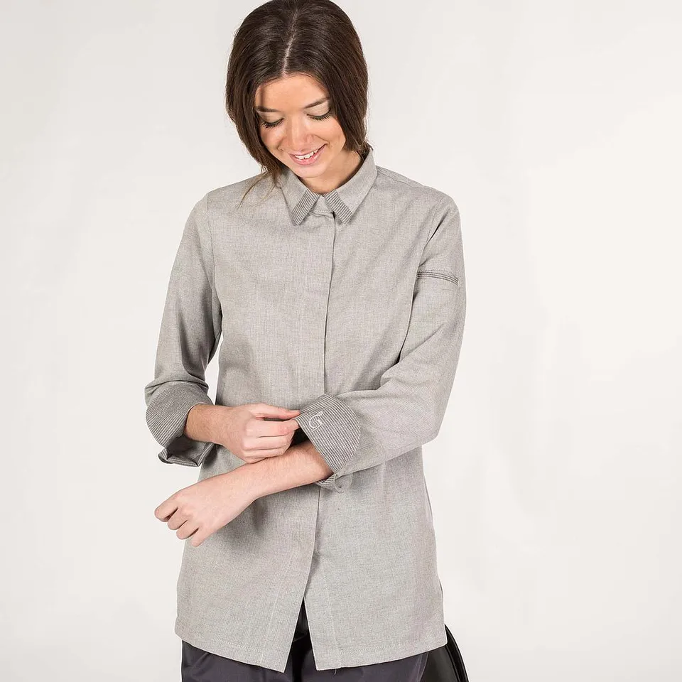 Gary's Selene veste de cuisine femme gris espiga