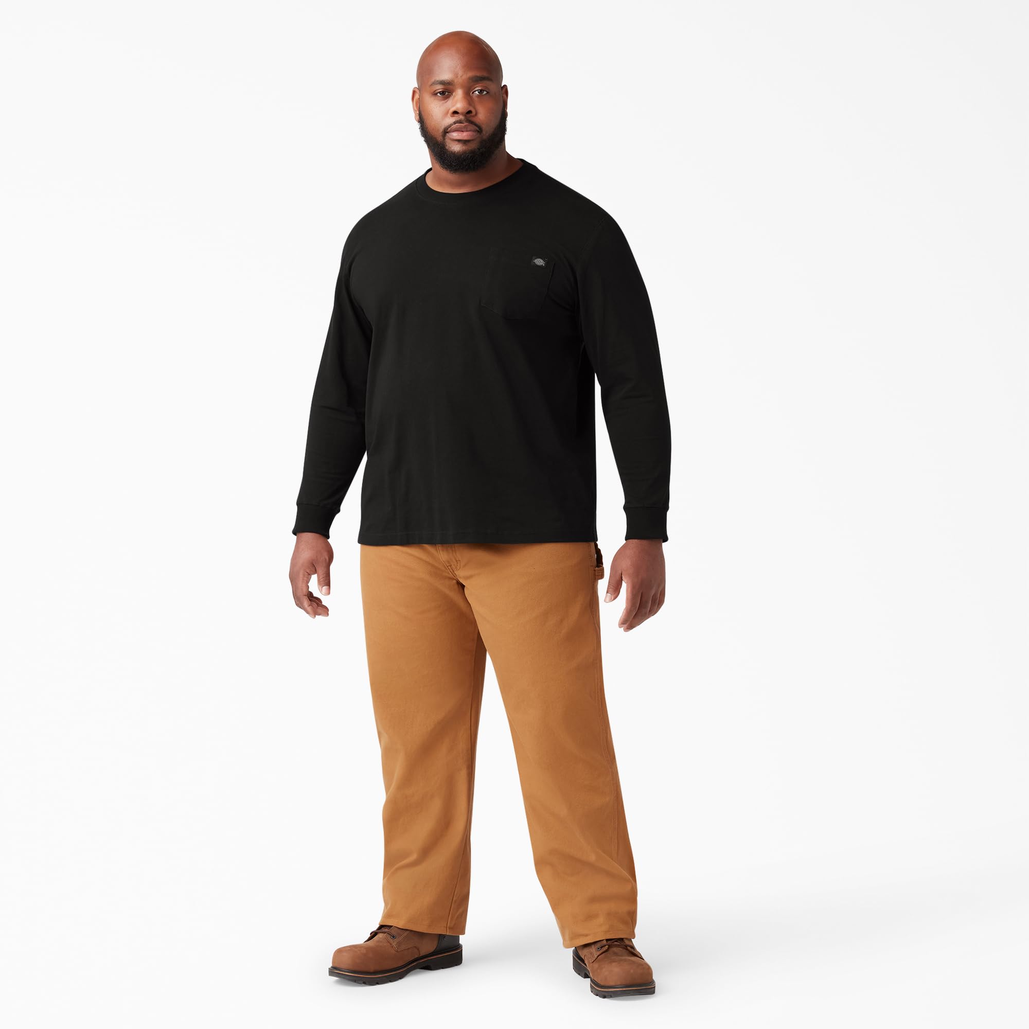 Dickies T-shirt manches longues col rond noir XXL coton