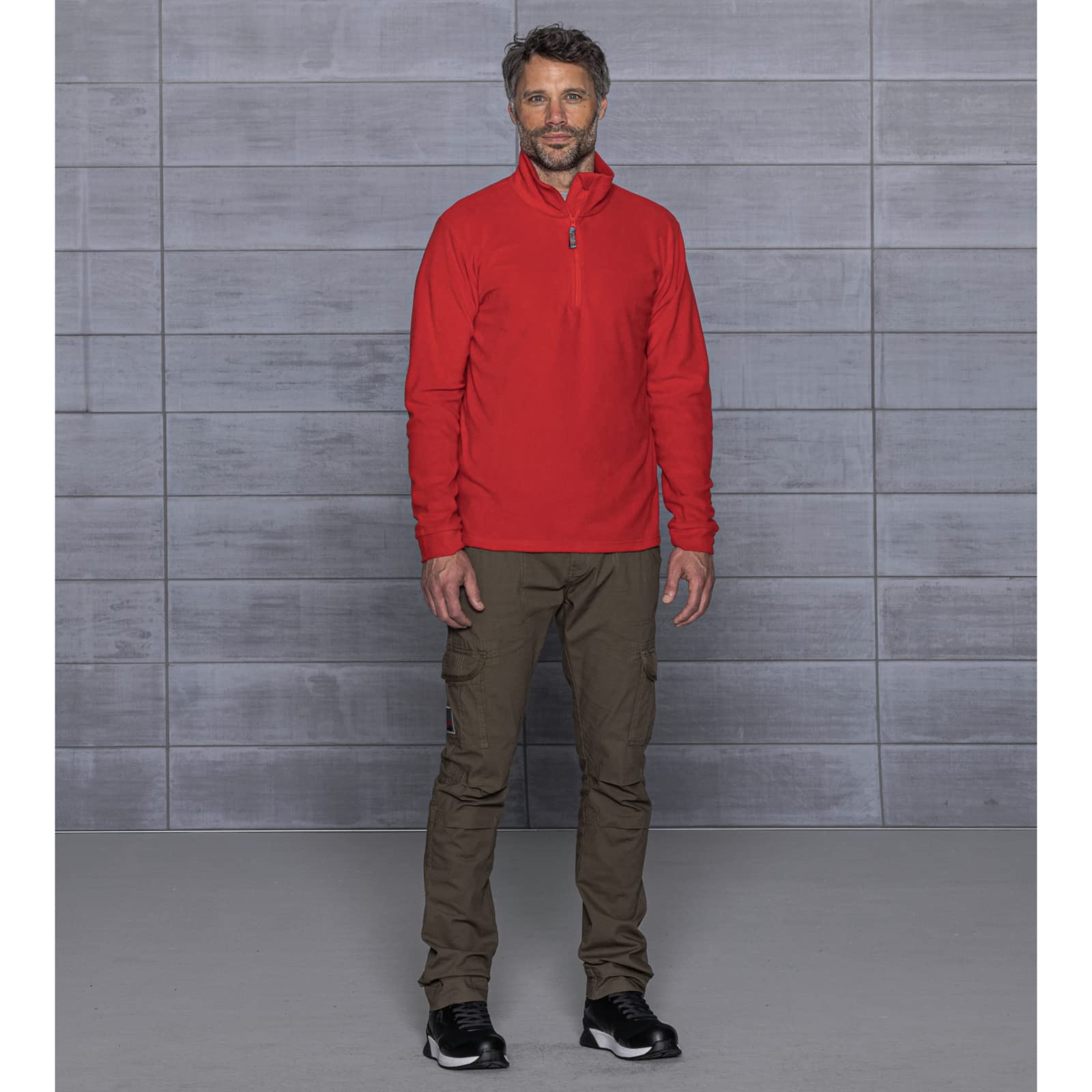 Würth MODYF Job+ Sweat 1/4 Zip Rouge XS Vêtement de Travail