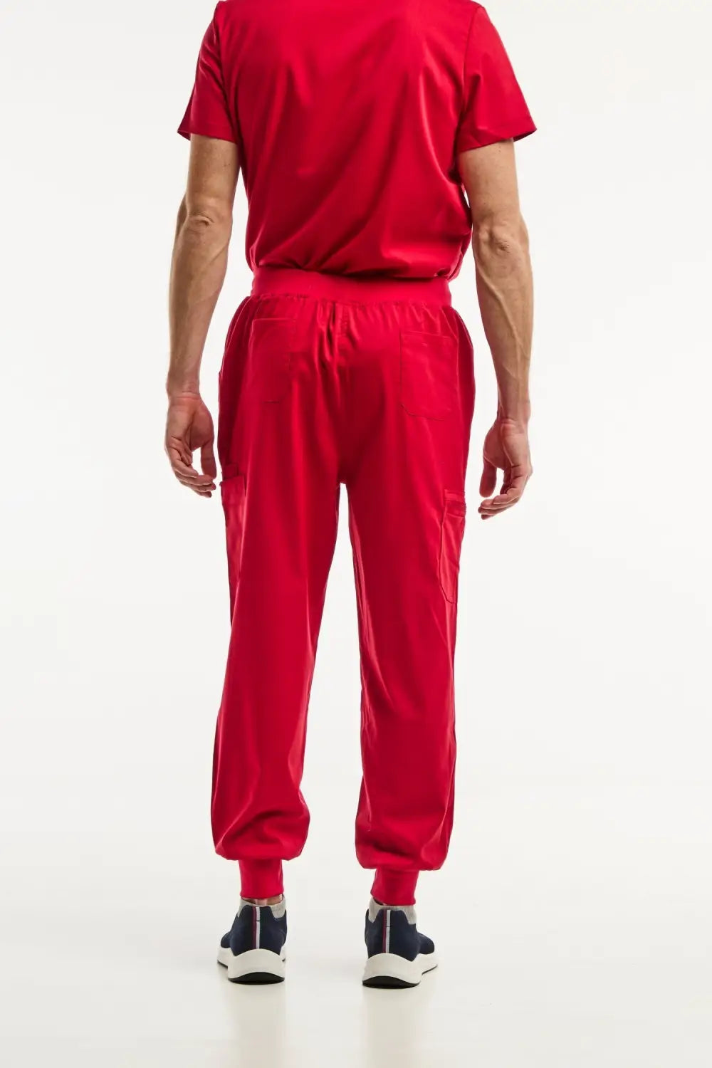 Aelin LUCA pantalon médical jogger homme rouge stretch