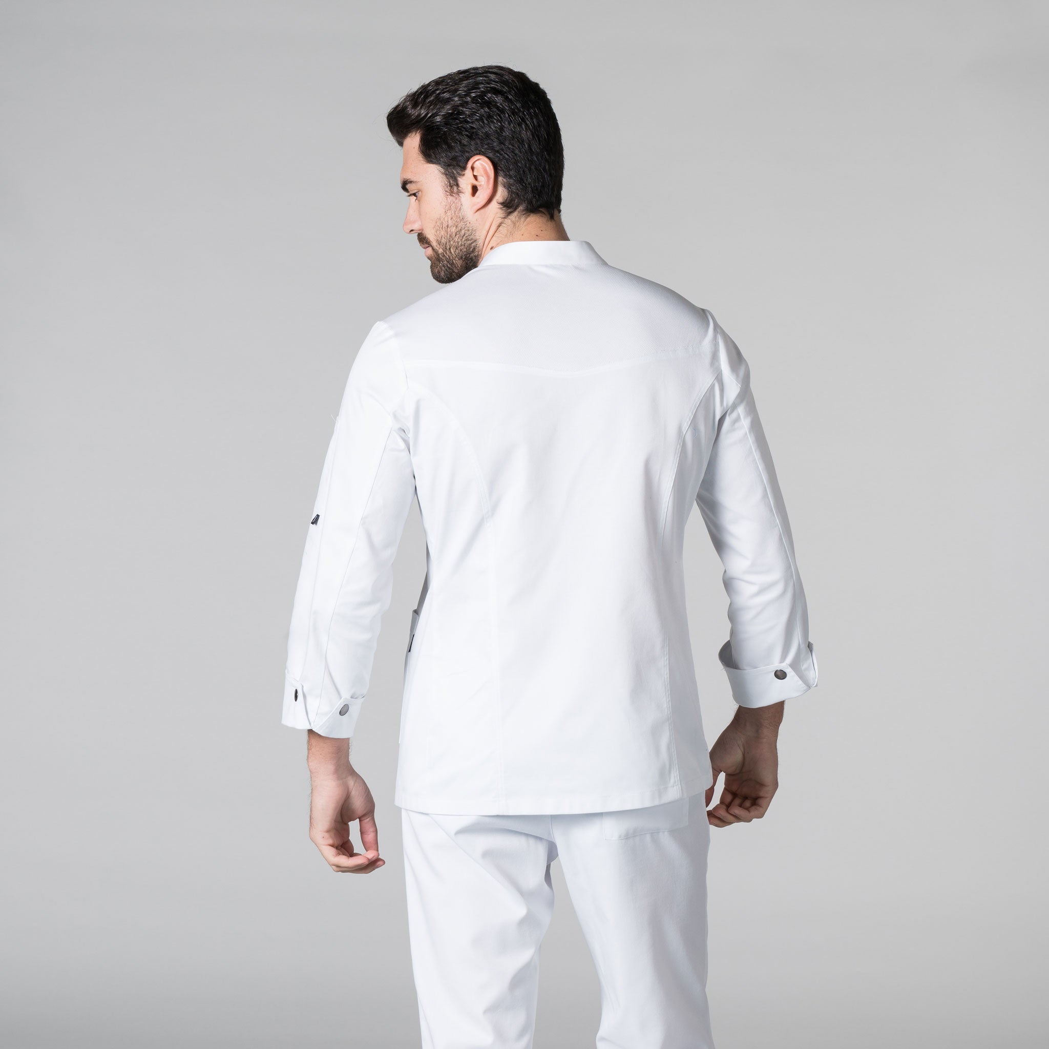 Gary's Soler veste cuisine homme stretch noir blanc